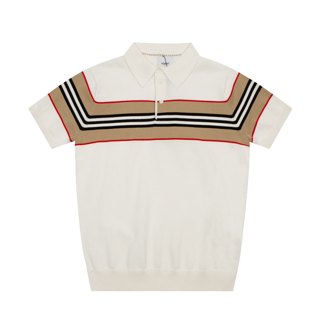 T-shirt à revers extensible en tricot