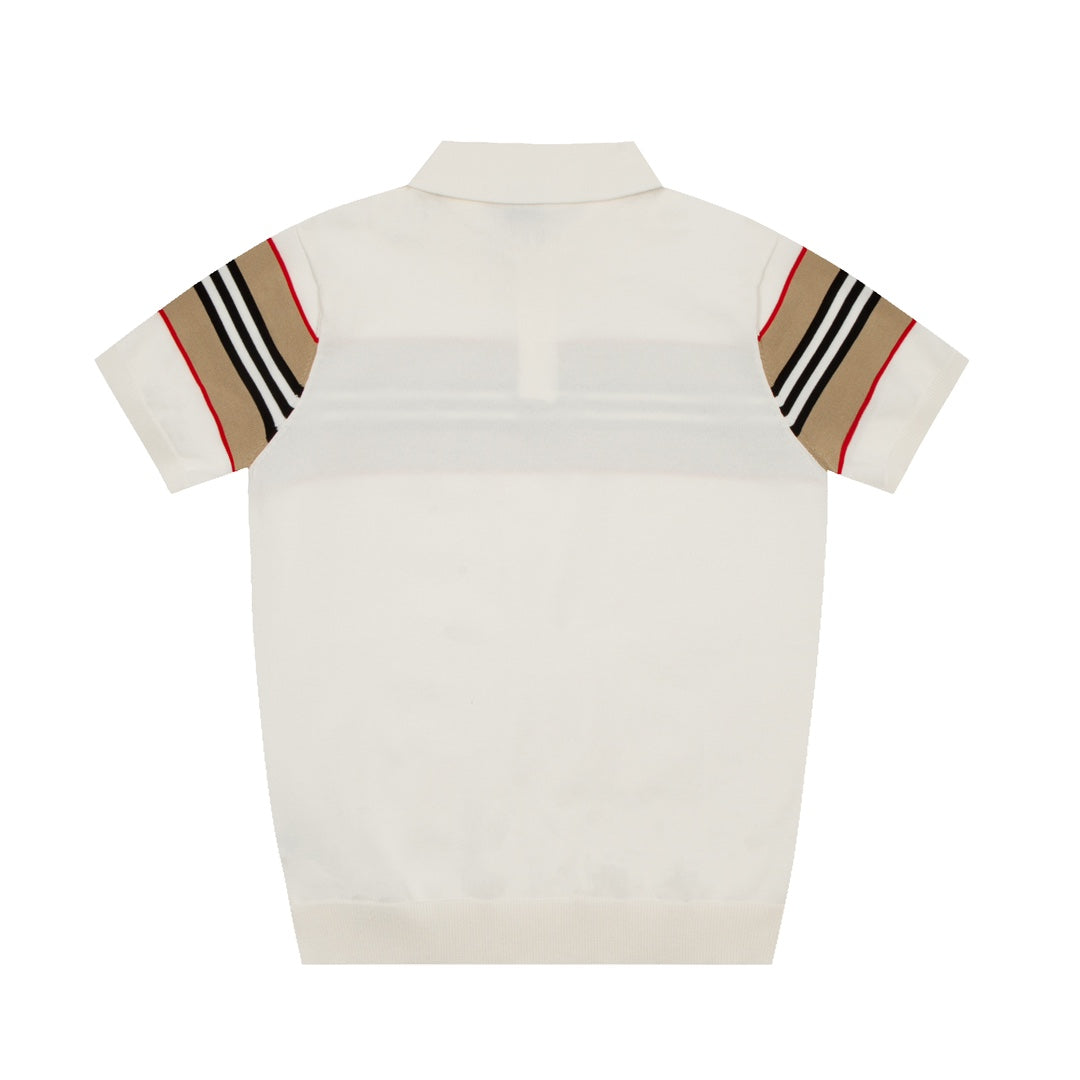 T-shirt à revers extensible en tricot