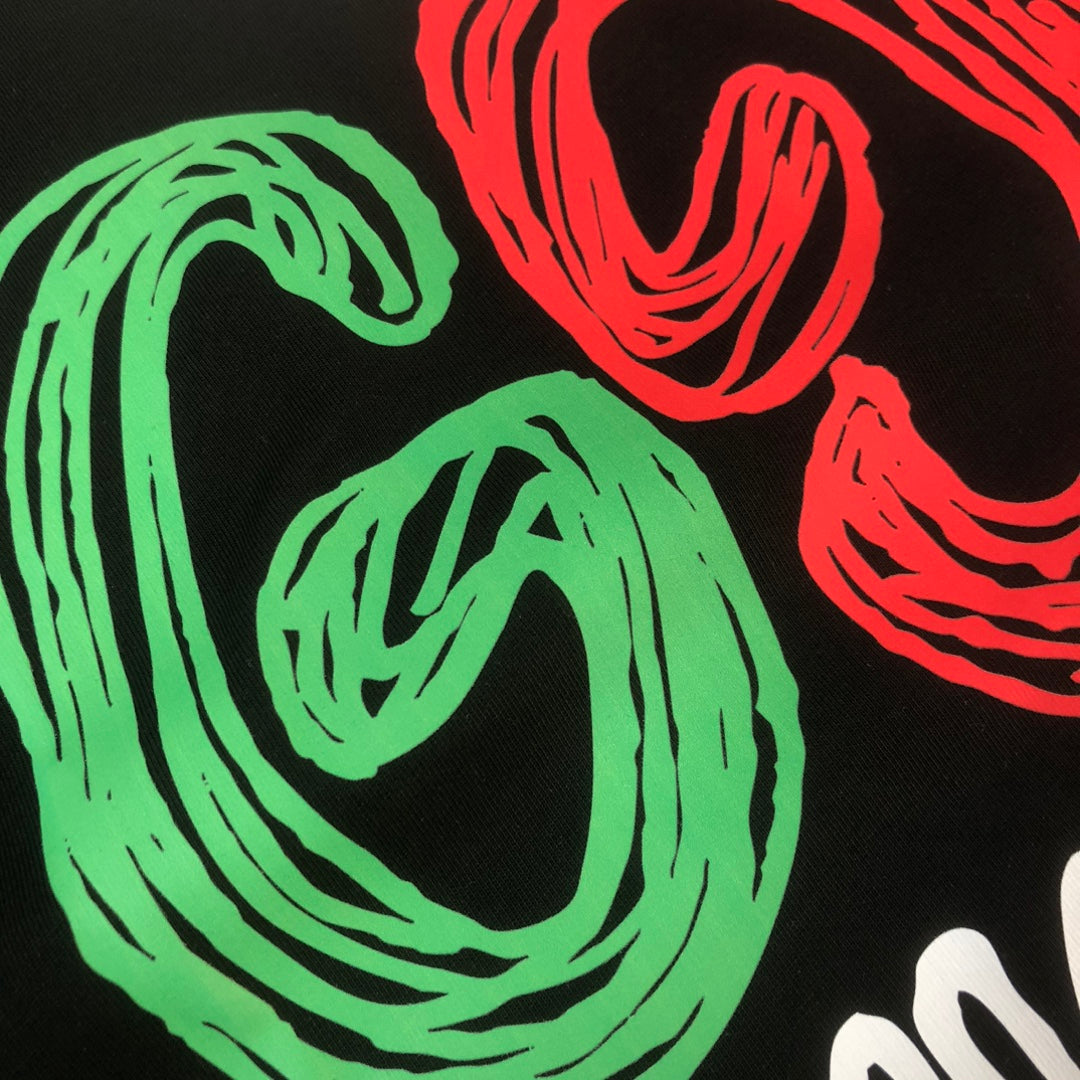 T-shirt imprimé rouge et vert