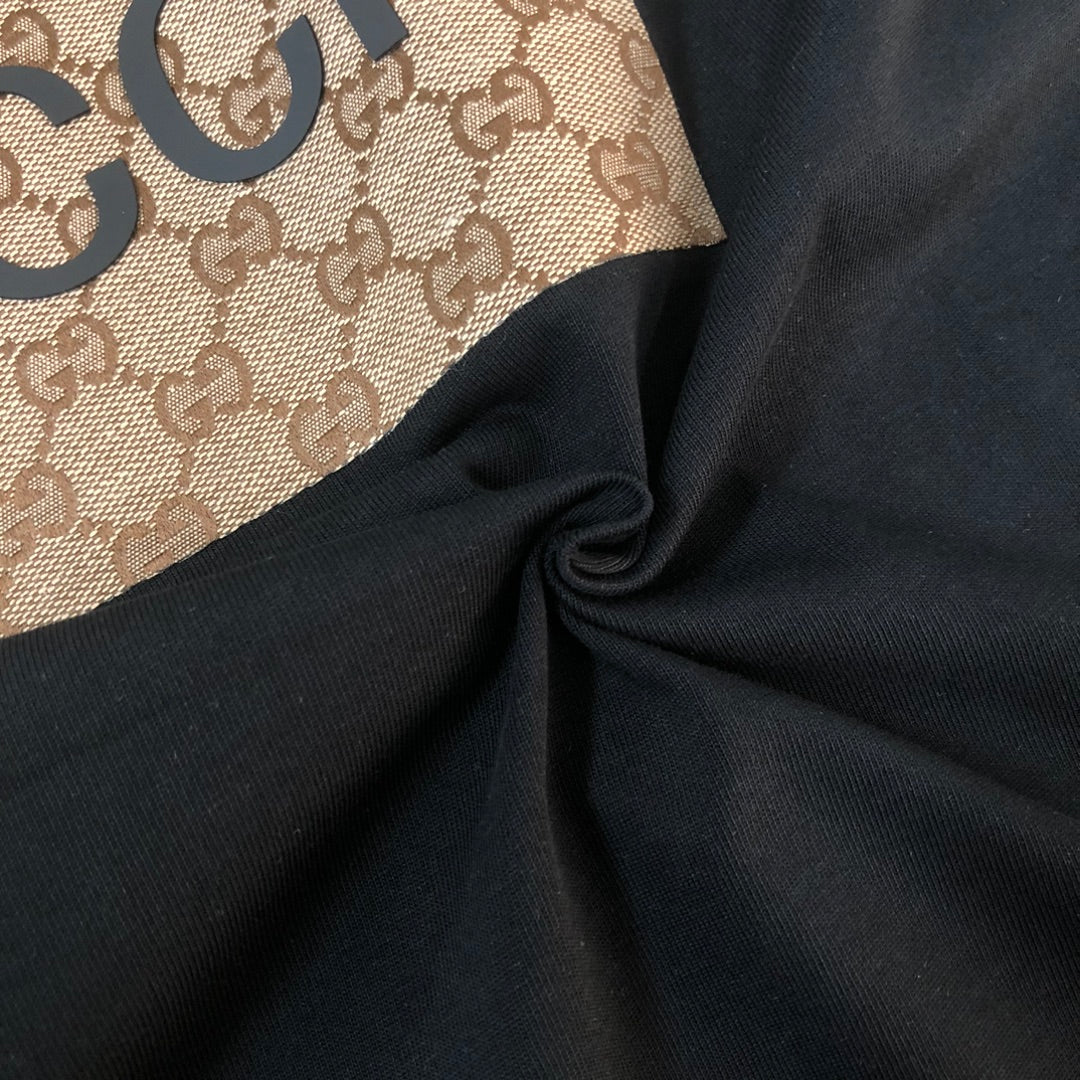 T-shirt imprimé carré marron