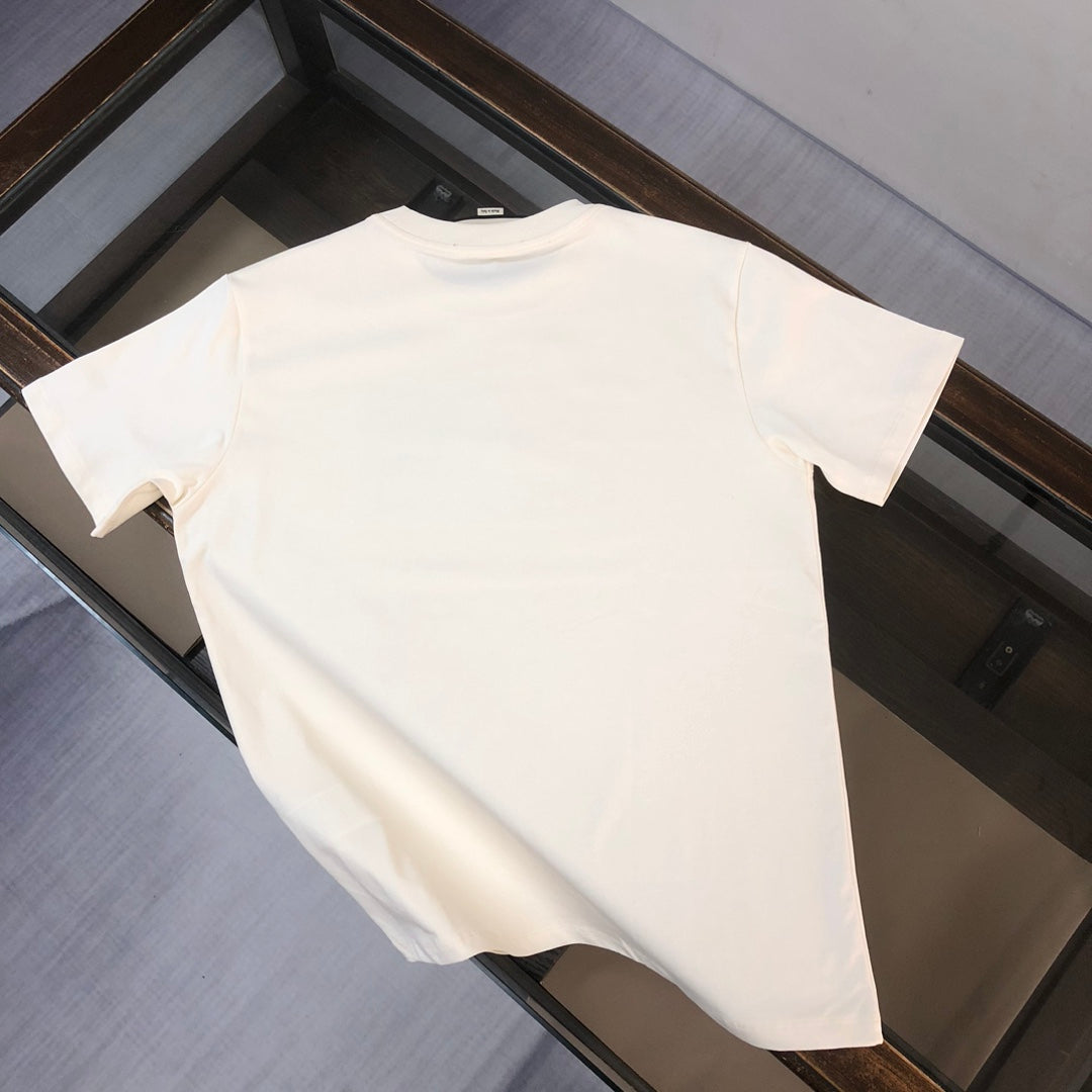 T-shirt imprimé carré marron