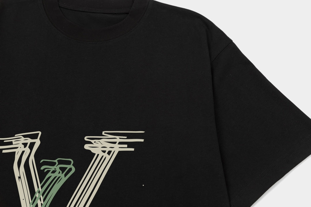 T-shirt imprimé courbe graffiti