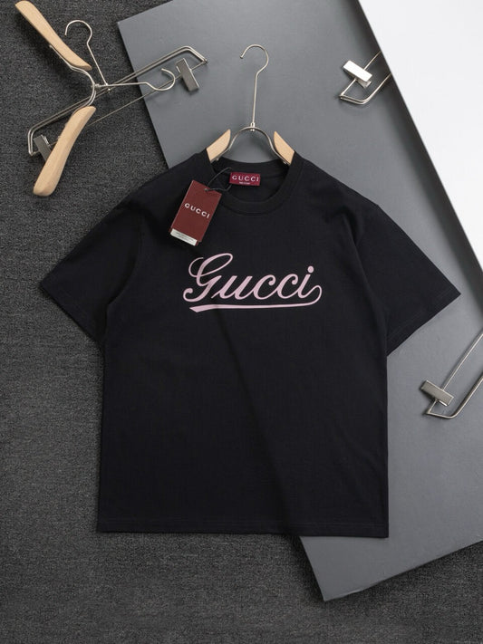 T-shirt imprimé lettres roses