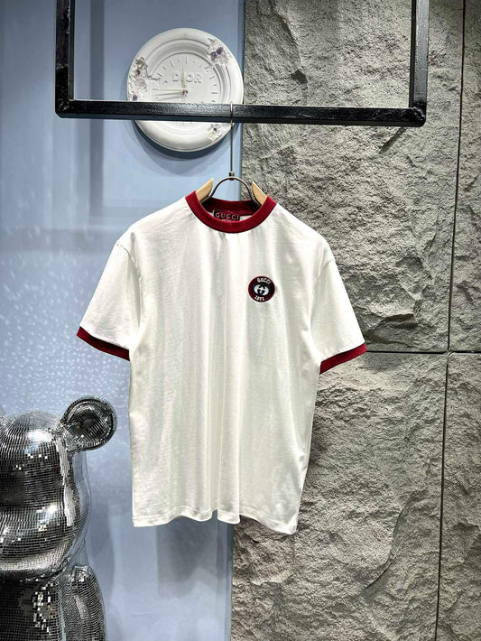 T-shirt à rayures brodées Double G