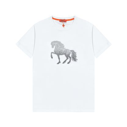 T-shirt délicat avec broderie de cheval