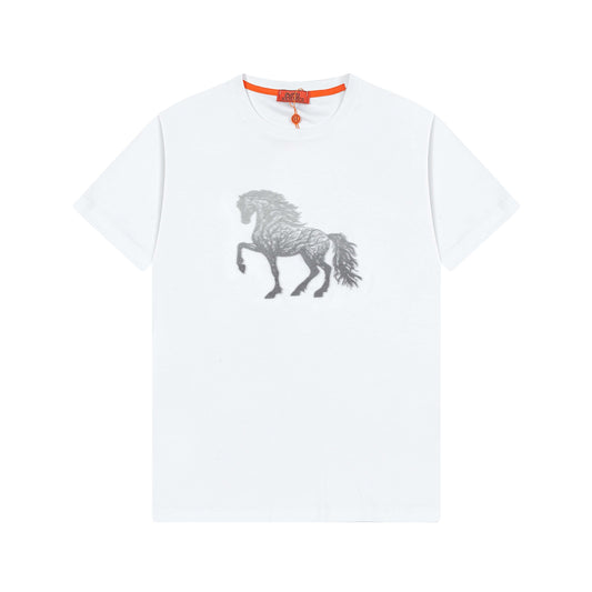 T-shirt délicat avec broderie de cheval