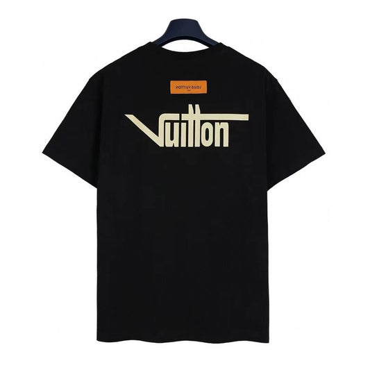 T-shirt imprimé lettre jaune
