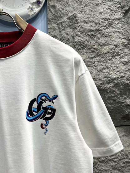 T-shirt GG imprimé serpent