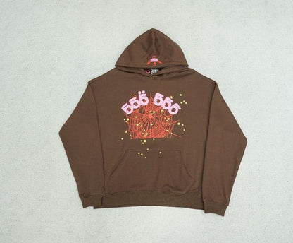 Sweat à capuche marron classique avec numéro