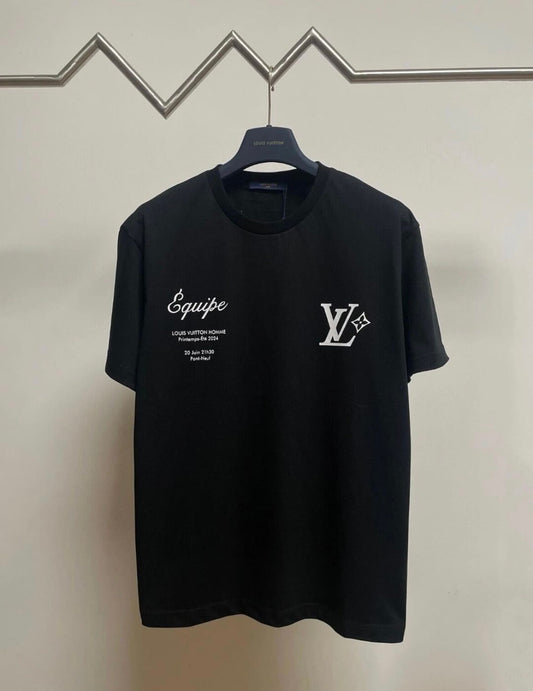 T-shirt classique à imprimé lettres avant et arrière