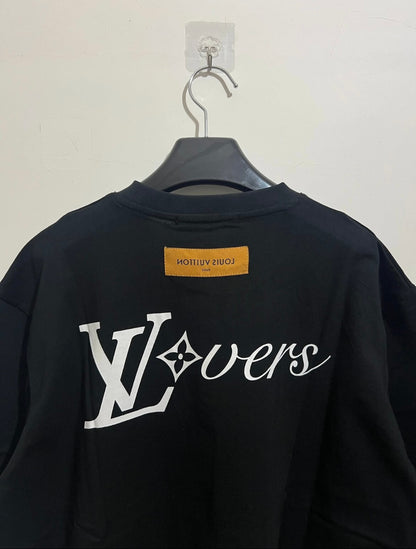 T-shirt classique à imprimé lettres avant et arrière