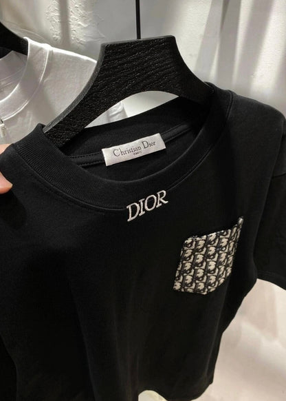 Pocket All-Over Embroidered T-Shirt