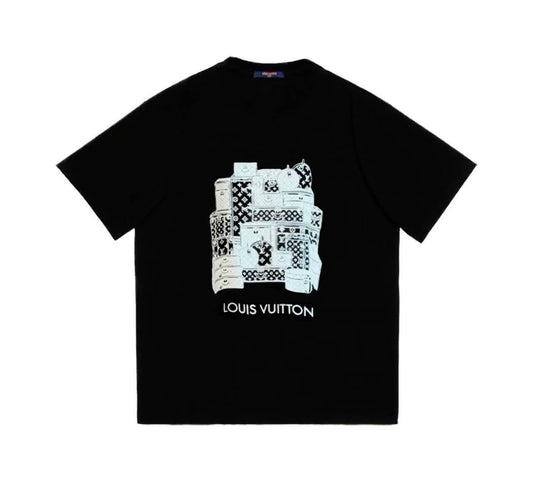 T-shirt imprimé motif château