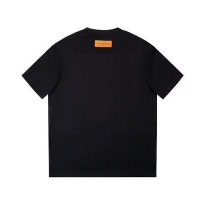 T-shirt imprimé à pompons colorés