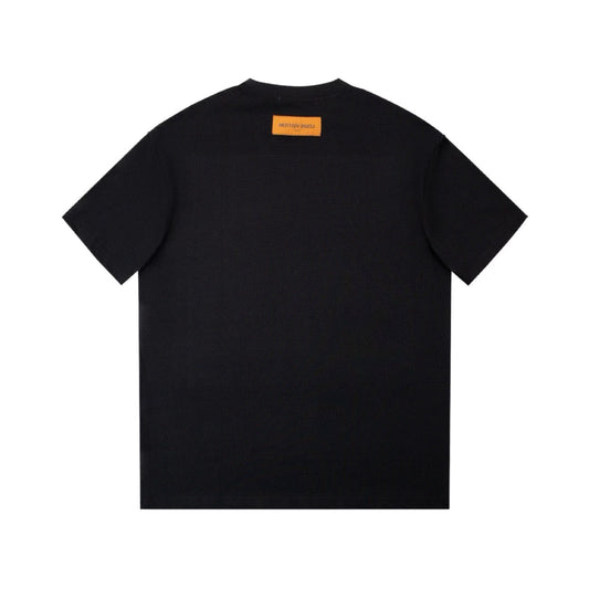 T-shirt imprimé à pompons colorés