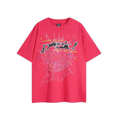 T-shirt classique rose et noir