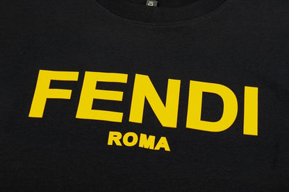 T-shirt imprimé lettre jaune
