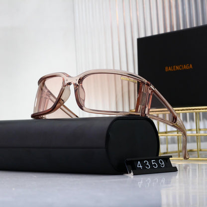 Lunettes de soleil incurvées à monture intégrale futuriste