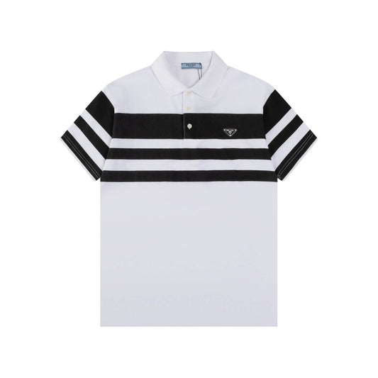 Poloshirt mit Streifennähten