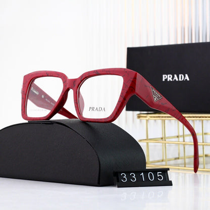 Lunettes unies à monture large et simple et tendance