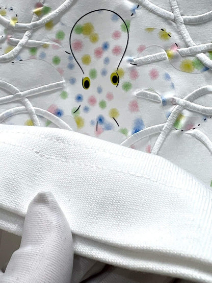T-Shirt mit Oktopus-Stickerei