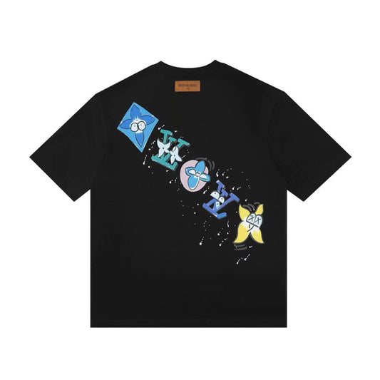 T-shirt imprimé éclaboussures d'encre