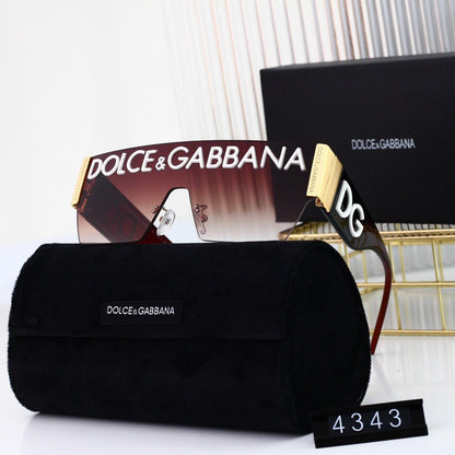 Sonnenbrille im Geek-Hip-Hop-Stil mit großem Schriftaufdruck