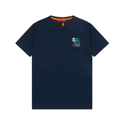 T-shirt brodé bleu
