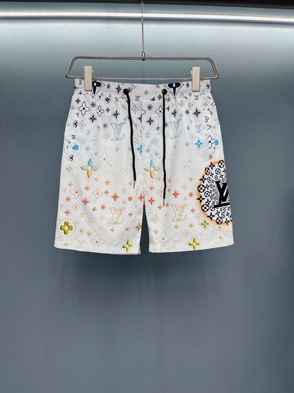 Short de plage tendance à imprimé intégral