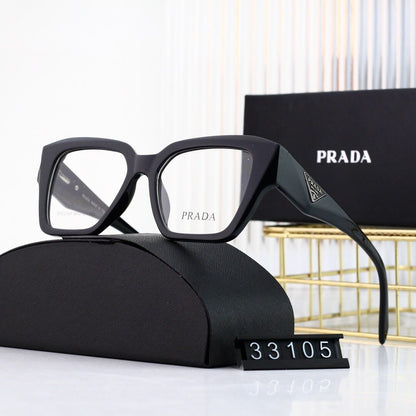 Lunettes unies à monture large et simple et tendance
