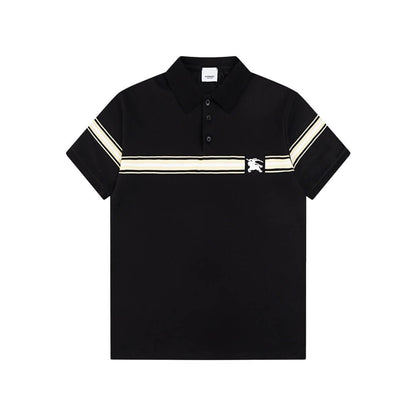 Polo rayé avec broderie Warhorse