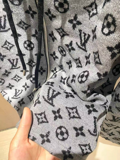 New Grey All-Over Print Jacket