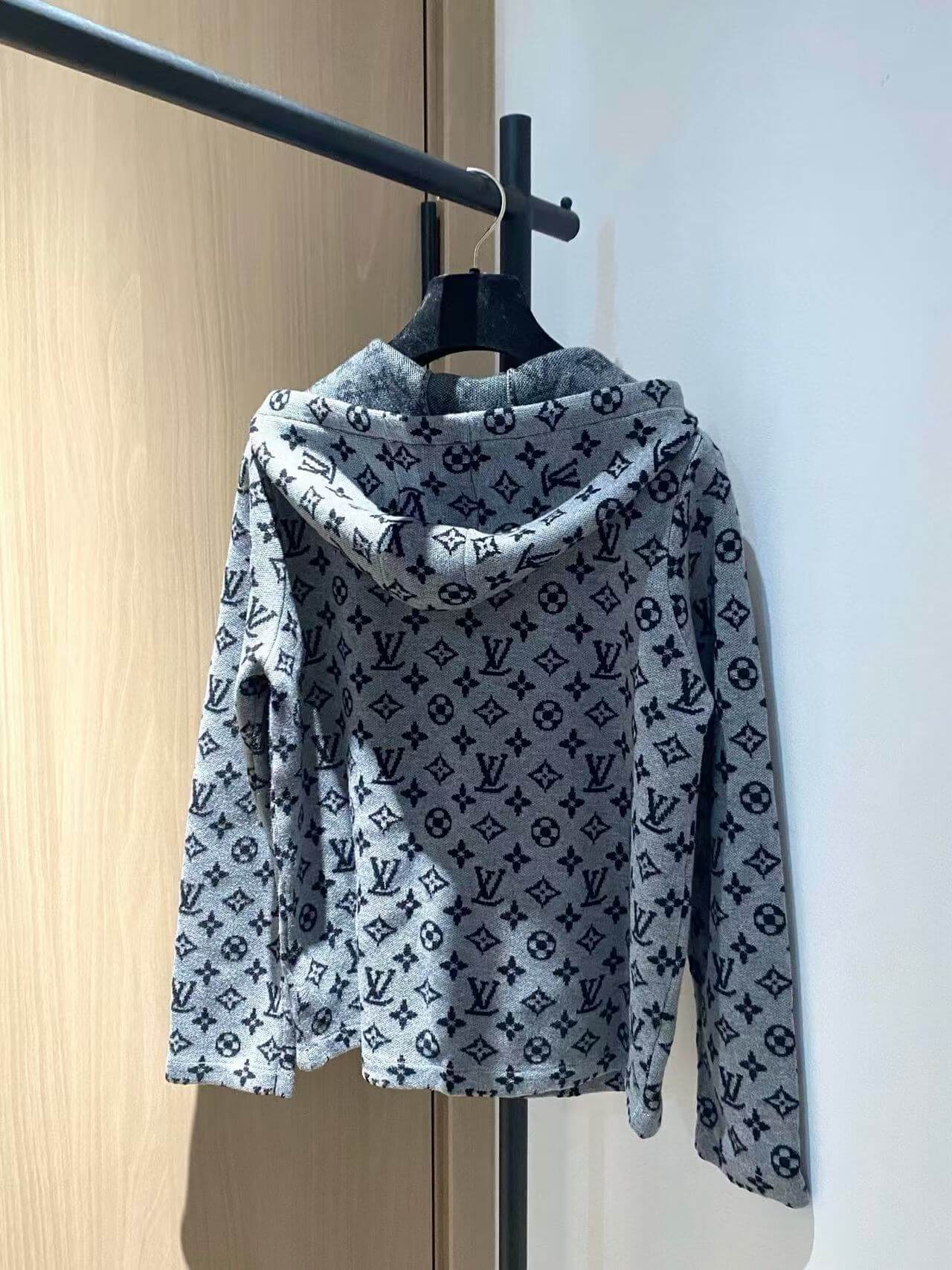 New Grey All-Over Print Jacket