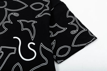 T-shirt à rayures imprimées