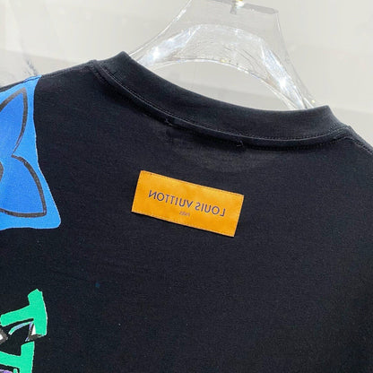 T-shirt imprimé lettres colorées