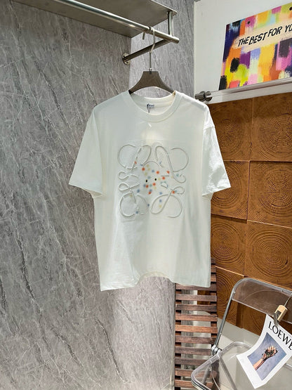 T-Shirt mit Oktopus-Stickerei