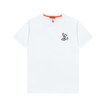 T-shirt brodé bleu