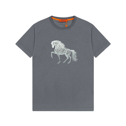 T-shirt délicat avec broderie de cheval