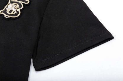 T-shirt à motif de broderie classique
