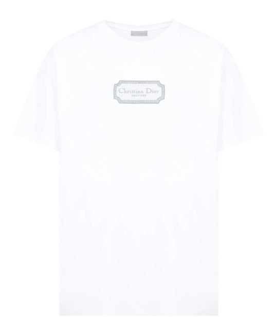 T-shirt ras du cou à imprimé rectangulaire 