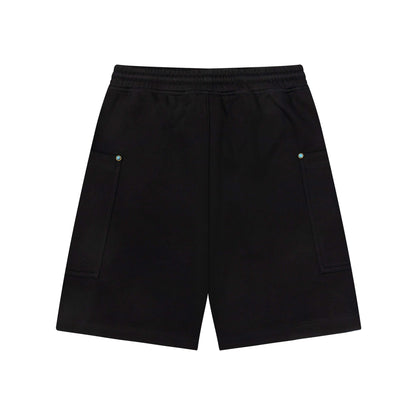 Türkisfarbene Shorts mit Schnallenakzent