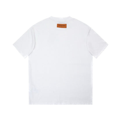 T-shirt imprimé à pompons colorés