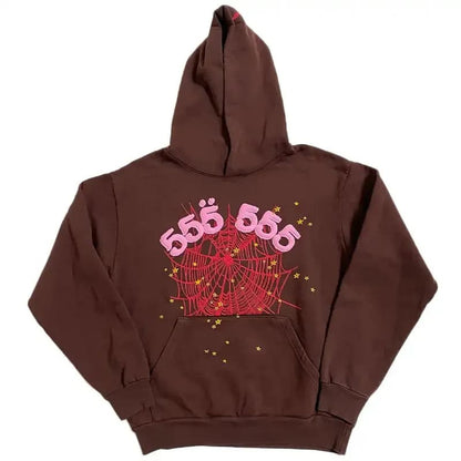 Sweat à capuche marron classique avec numéro