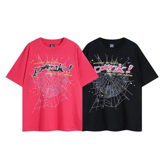 T-shirt classique rose et noir