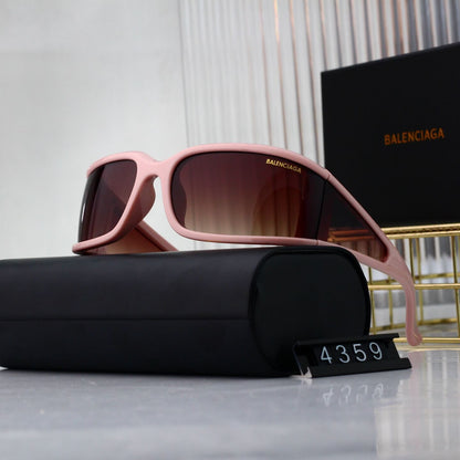Lunettes de soleil incurvées à monture intégrale futuriste