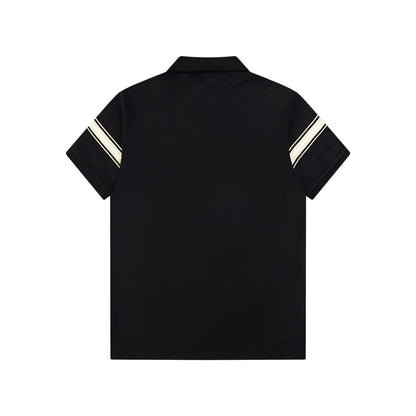 Polo rayé avec broderie Warhorse