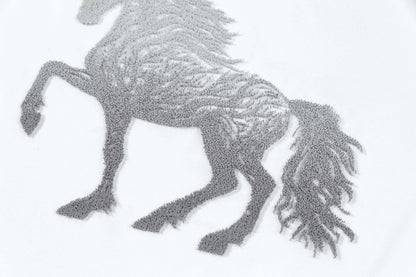 T-shirt délicat avec broderie de cheval