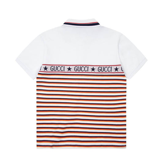 Polo rayé patchwork
