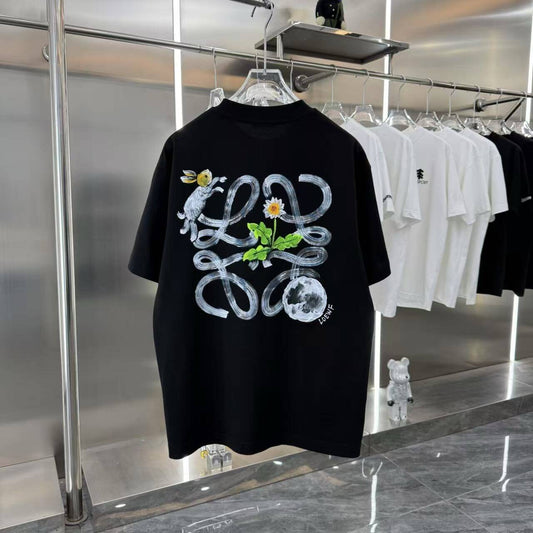 T-shirt imprimé peint à la main