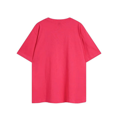 T-shirt classique rose et noir
